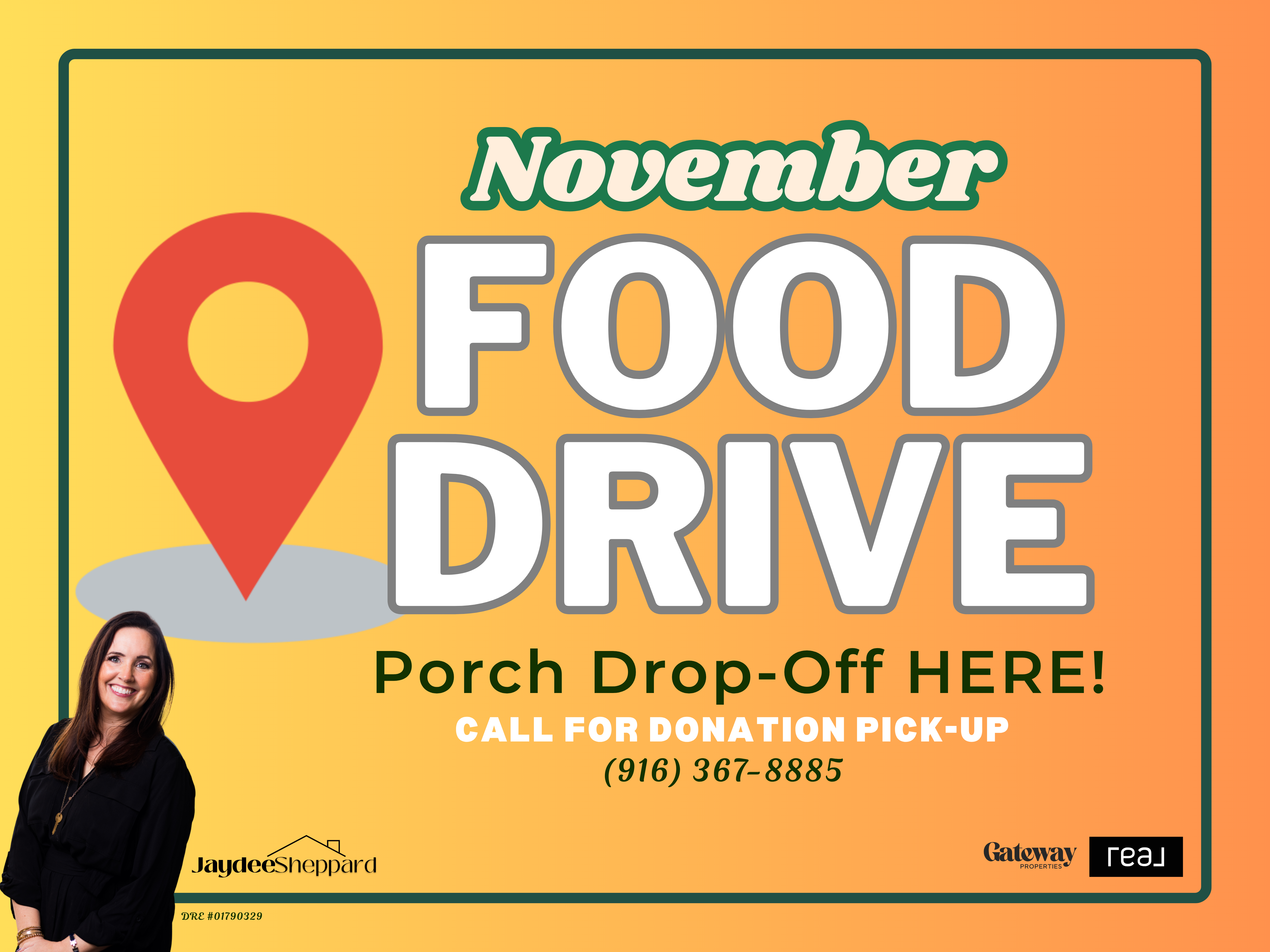 November Food Drive in Verdera, hosted by Jaydee Sheppard